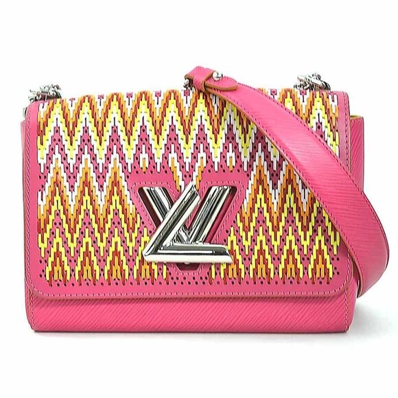 Auth LOUIS VUITTON Twist Shoulder Bag Pink/Multicolor/Silver Epi Leather - Picture 1 of 16